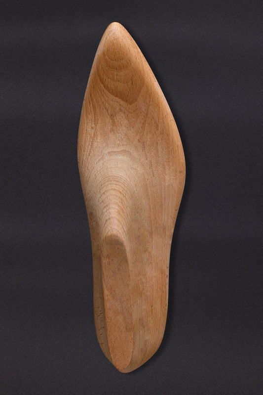 Mens Fashion Formal Point - 25mm Heel Height / 15mm Toe Spring - Wooden Shoe Last - TOP VIEW