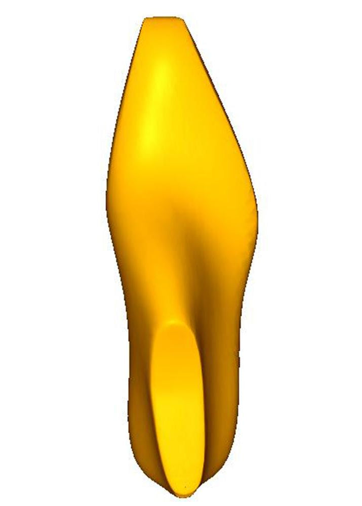 Mens Formal Chisel - 18mm Heel Height / 13mm Toe Spring - Plastic Shoe Last - TOP VIEW