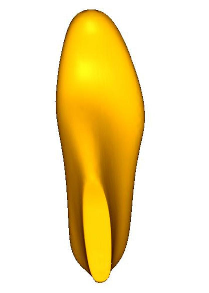 Mens Formal Round Toe - 18mm Heel Height / 19mm Toe Spring - Plastic shoe last - TOP VIEW