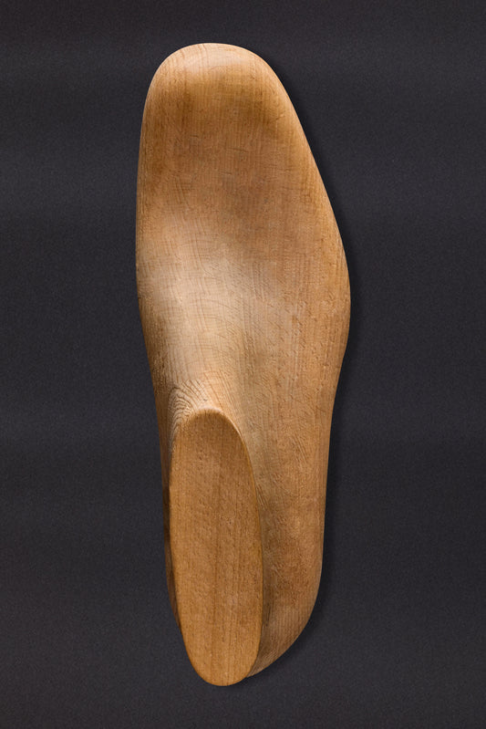 Mens Military Boot Bump Soft Square Toe - 25mm Heel Height / 25mm Toe Spring - Wooden Shoe Last - TOP VIEW