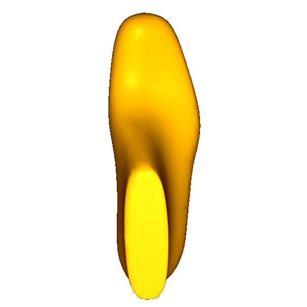 Mens Military Boot Bump Soft Square Toe - 25mm Heel Height / 25mm Toe Spring - Plastic Shoe Last - TOP VIEW